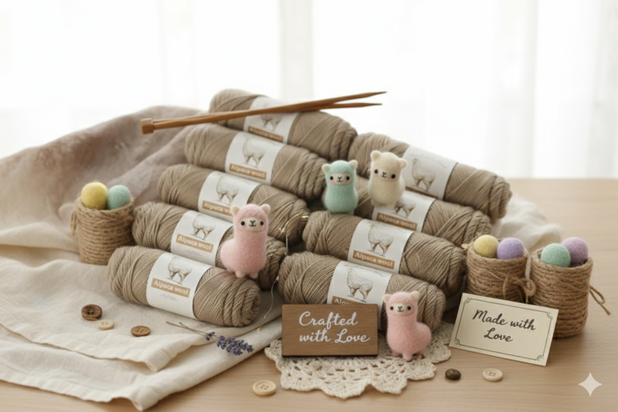 100% Pure Alpaca Yarn - 5 Skein Bundle (500g)